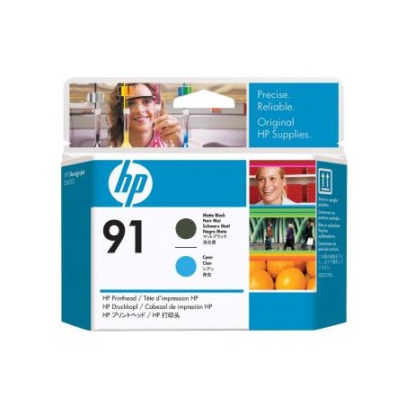 HP oryginalny głowica drukująca C9460A, HP 91, matte black/cyan