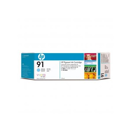 HP oryginalny ink / tusz C9470A, HP 91, light cyan, 775ml