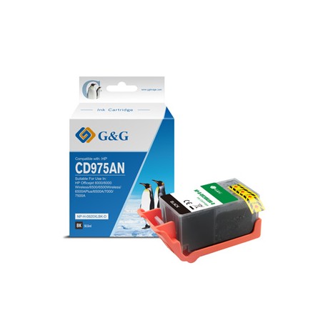 G&G kompatybilny ink / tusz z CD975AE, NP-H-0920XLBK(HP920XL, black, 1200s