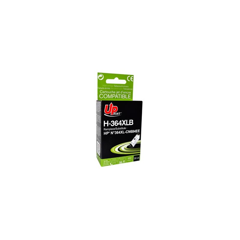 UPrint kompatybilny ink / tusz z CN684EE, HP 364XL, H-364XLB, black, 20ml, z chipem