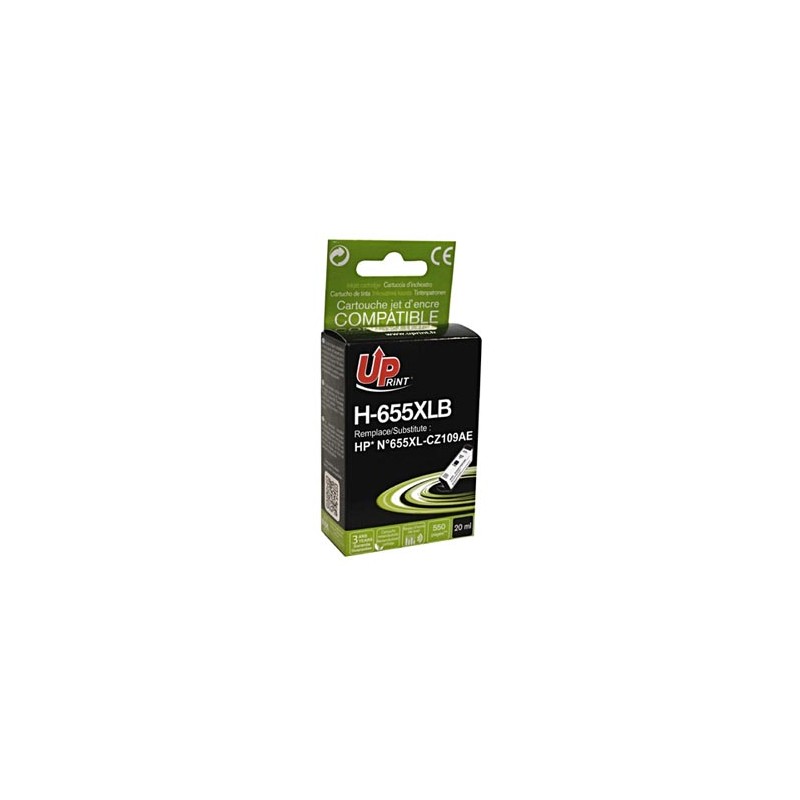UPrint kompatybilny ink / tusz z CZ109AE, HP 655, H-655XLB, black, 550s, 20ml