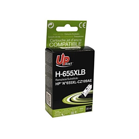 UPrint kompatybilny ink / tusz z CZ109AE, HP 655, H-655XLB, black, 550s, 20ml