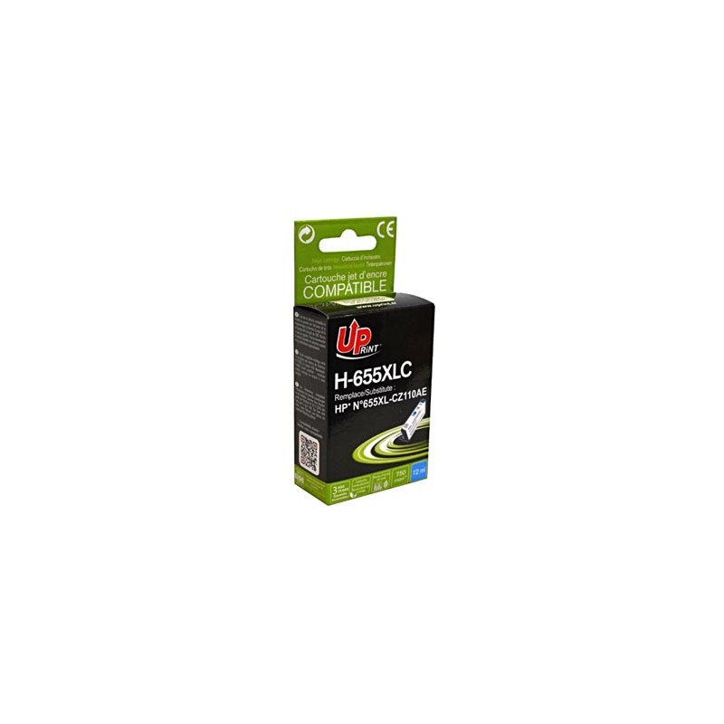 UPrint kompatybilny ink / tusz z CZ110AE, HP 655, H-655XLC, cyan, 750s, 12ml
