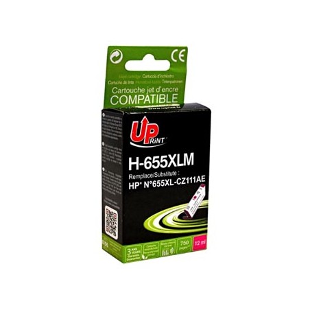 UPrint kompatybilny ink / tusz z CZ111AE, HP 655, H-655XLM, magenta, 750s, 12ml