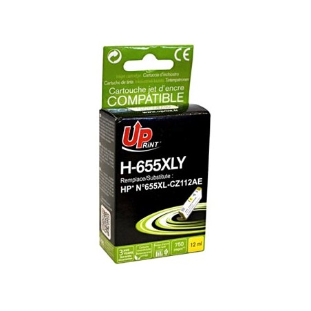 UPrint kompatybilny ink / tusz z CZ112AE, HP 655, H-655XLY, yellow, 750s, 12ml