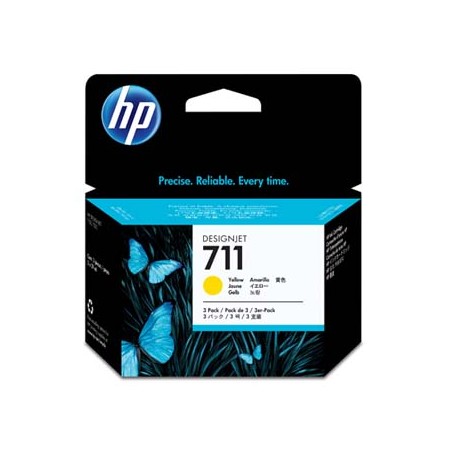 HP oryginalny ink / tusz CZ136A, HP 711, yellow, 3x29ml, 3szt