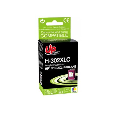 UPrint kompatybilny ink / tusz z F6U67AE, HP 302XL, H-302XLCL, color, 400s, 18ml