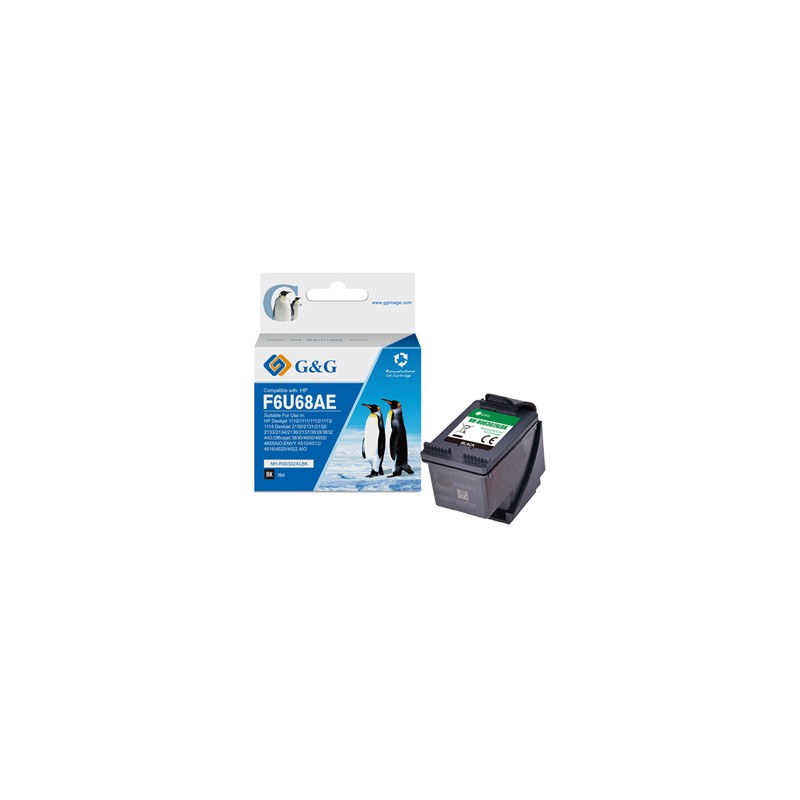 G&G kompatybilny ink / tusz z F6U68AE, HP 302XL, NH-R302XLBK, black, 18ml, ml