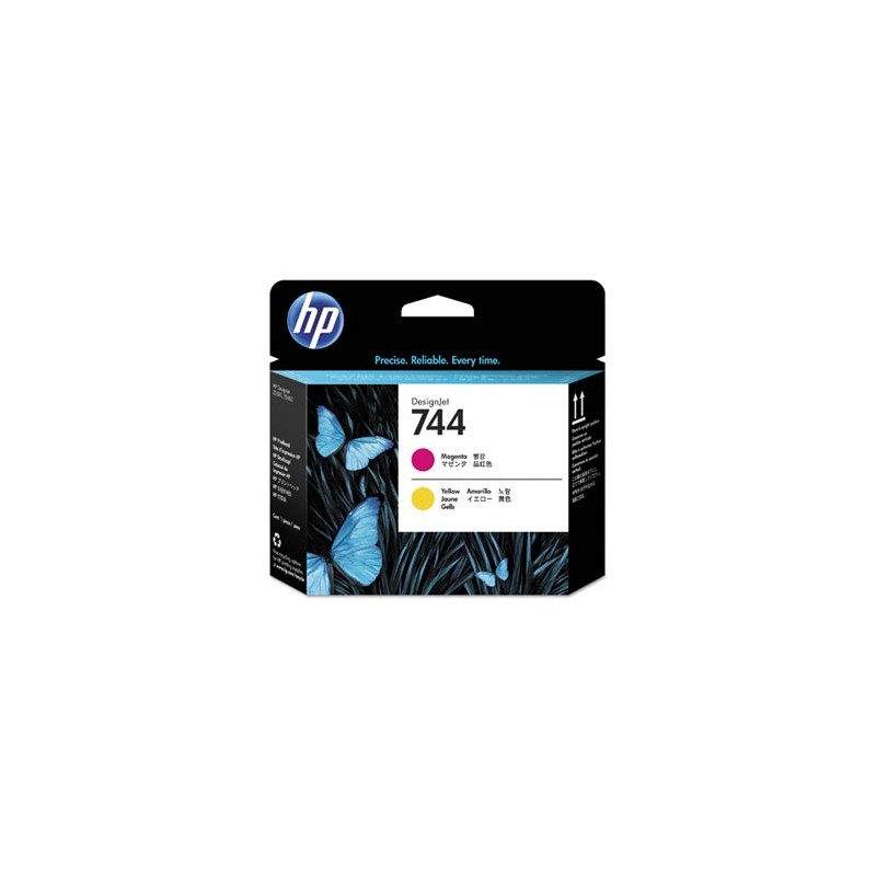 HP oryginalny głowica drukująca F9J87A, HP 744, magenta/yellow