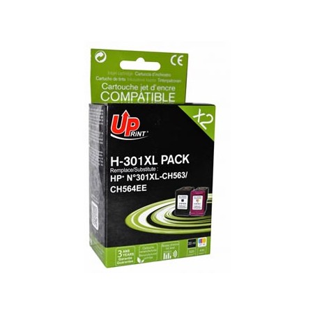 UPrint kompatybilny ink / tusz z CH563EE+CH564EE, HP 301XL, H-301XL-PACK, black+color, 20+18ml