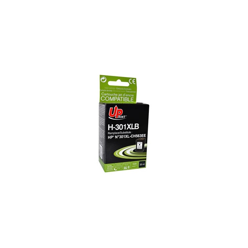 UPrint kompatybilny ink / tusz z CH563EE, HP 301XL, H-301XLB, black, 520s, 20ml