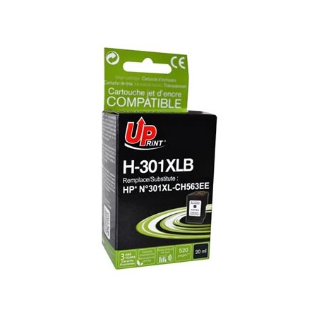 UPrint kompatybilny ink / tusz z CH563EE, HP 301XL, H-301XLB, black, 520s, 20ml