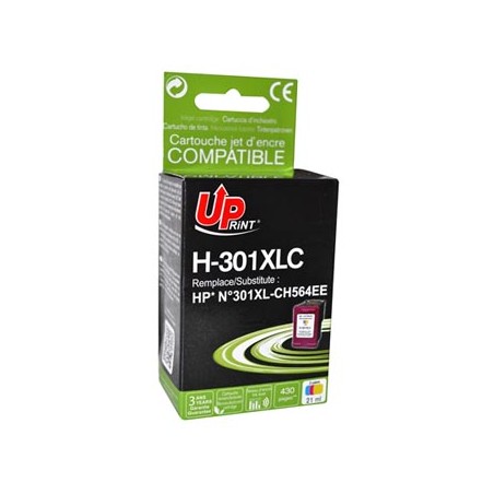 UPrint kompatybilny ink / tusz z CH564EE, HP 301XL, H-301XLC, color, 450s, 21ml
