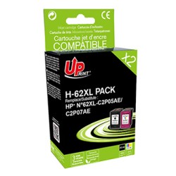 UPrint kompatybilny zestaw tuszy z N9J71AE, HP 62XL, black/color, 600/415s, 20/18ml, value pack
