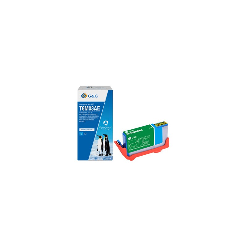 G&G kompatybilny ink / tusz z T6M03AE, HP 903XL, NH-R00903XLC, cyan, 825s