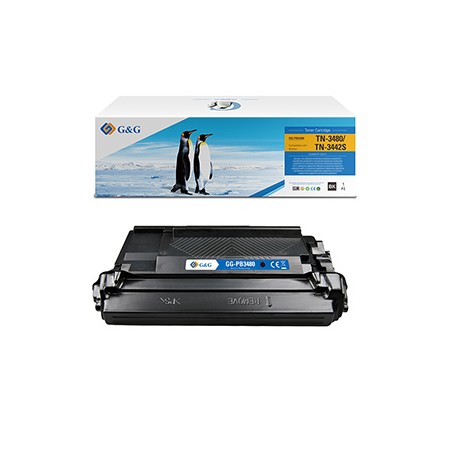 G&G kompatybilny toner z Brother TN3480, NT-PB3480, black, 8000s