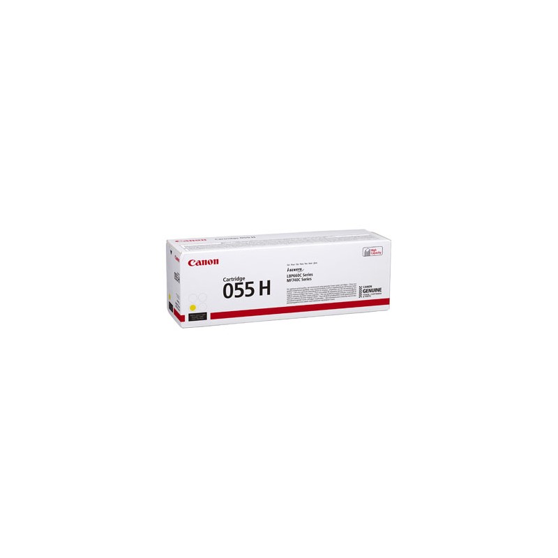Canon oryginalny toner 055 H Y, 3017C002, yellow, 5900s, high capacity