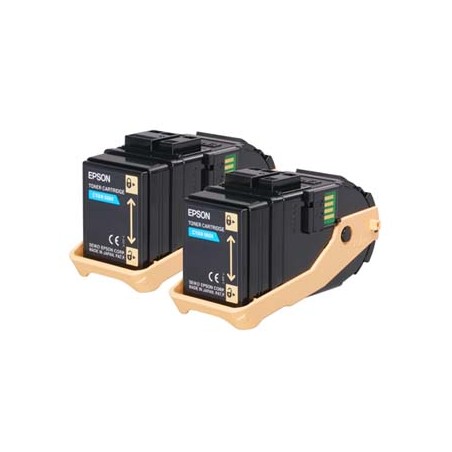 Epson oryginalny toner C13S050608, cyan, 15000s, dual pack