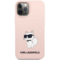 Karl Lagerfeld nakładka do iPhone 12 / 12 Pro 6,1&quot KLHCP12MSNCHBCP różowa HC Silicone NFT Choupette