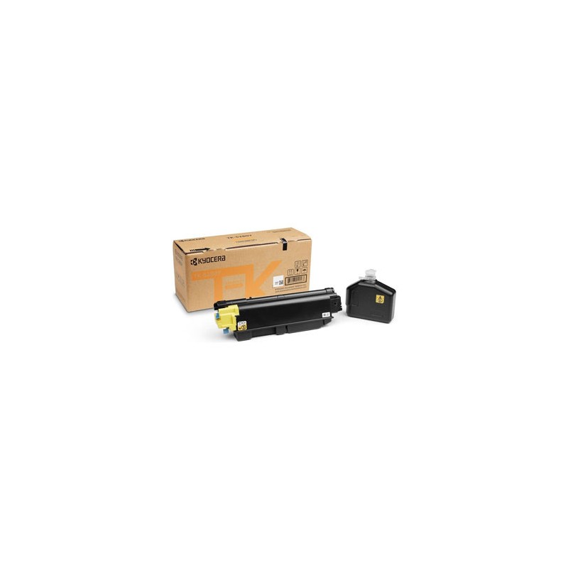 Kyocera oryginalny toner TK-5280Y, 1T02TWANL0, yellow, 11000s, zawiera pojemnik na odpady