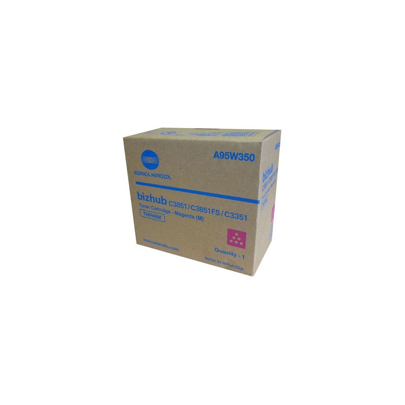 Konica Minolta oryginalny toner A95W350, TNP-49M, magenta, 12000s