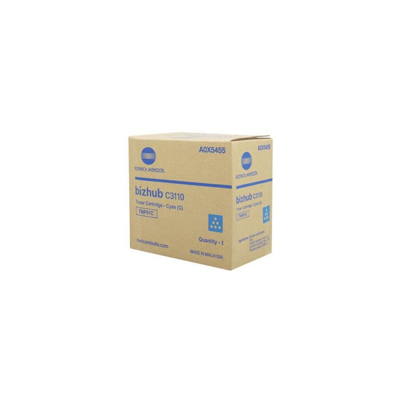 Konica Minolta oryginalny toner A0X5455, TNP-51C, cyan, 5000s