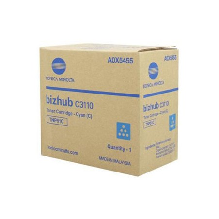 Konica Minolta oryginalny toner A0X5455, TNP-51C, cyan, 5000s