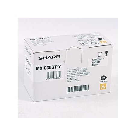 Sharp oryginalny toner MX-C30GTY, yellow, 6000s