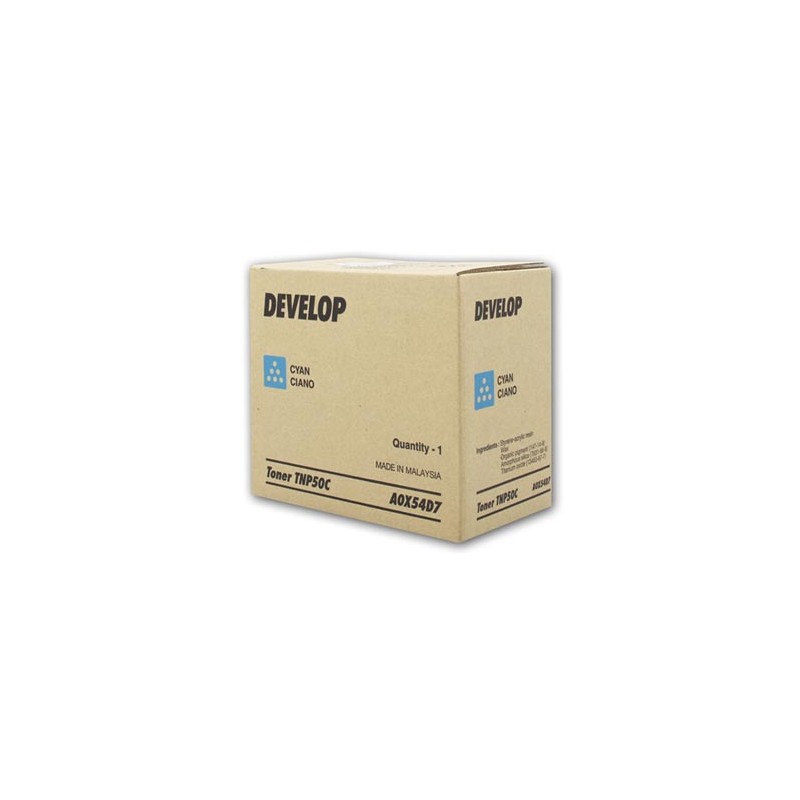 Develop oryginalny toner A0X54D7, TNP-50C, cyan, 5000s