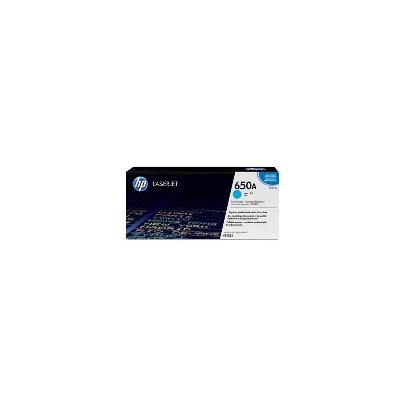 HP oryginalny toner CE271A, HP 650A, cyan, 15000s
