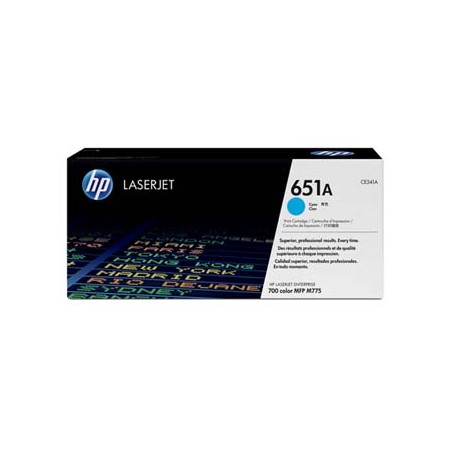HP oryginalny toner CE341A, HP 651A, cyan, 16000s