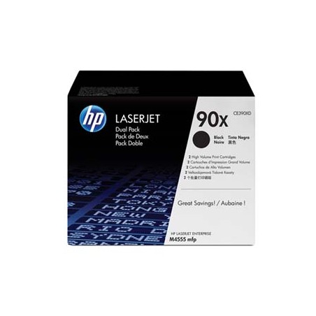 HP oryginalny toner CE390XD, HP 90X, black, 24000s, dual pack