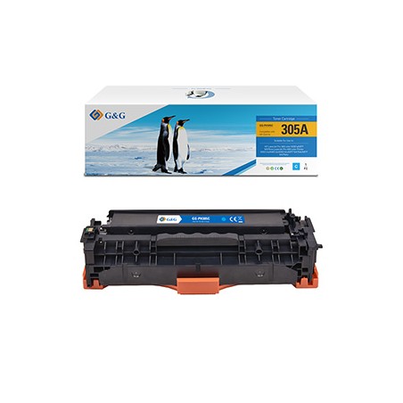 G&G kompatybilny toner z HP CE411A, NT-PH305C(CE411A), HP 305A, cyan, 2600s