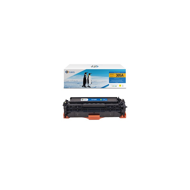 G&G kompatybilny toner z HP CE412A, NT-PH305Y(CE412A), HP 305A, yellow, 2600s