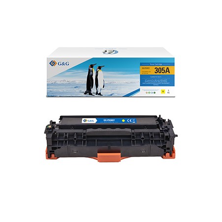 G&G kompatybilny toner z HP CE412A, NT-PH305Y(CE412A), HP 305A, yellow, 2600s