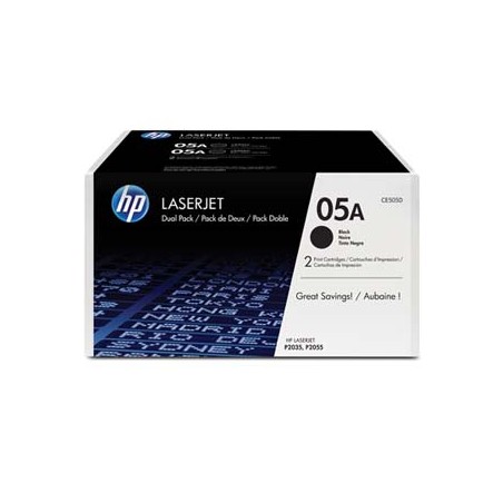 HP oryginalny toner CE505D, HP 05A, black, 4600 (2x2300)s, 2szt