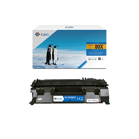 G&G kompatybilny toner z HP CF280X, NT-PH280XC, HP 80X, black, 6900s