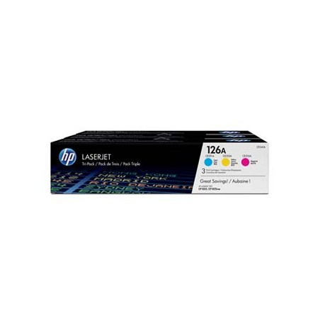 HP oryginalny toner CF341A, HP 126A, CMY, 1000s, 900g, 3szt