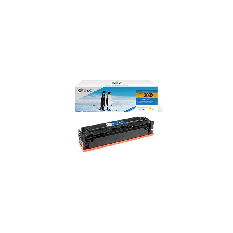G&G kompatybilny toner z HP CF542X, NT-PH203XY, HP 203X, yellow, 2500s, high capacity, EOL