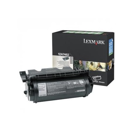 Lexmark oryginalny toner 12A7462, black, 21000s, return
