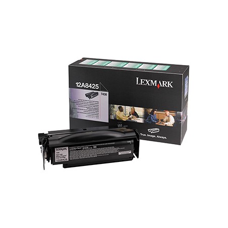 Lexmark oryginalny toner 12A8425, black, 12000s, return