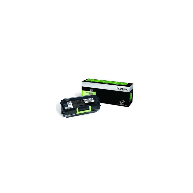 Lexmark oryginalny toner 52D2000, 522, black, 6000s, return