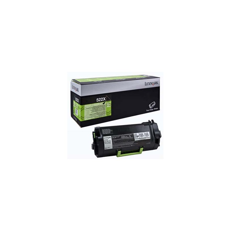 Lexmark oryginalny toner 52D2X00, 522X, black, 45000s, extra duża pojemność, return