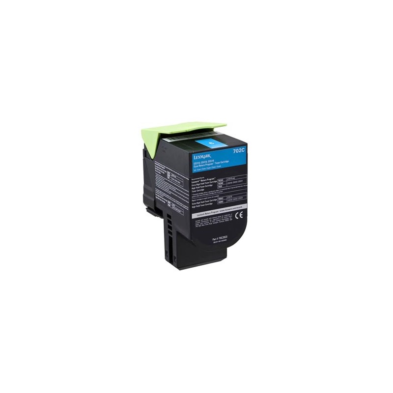 Lexmark oryginalny toner 70C20C0, cyan, 1000s, return