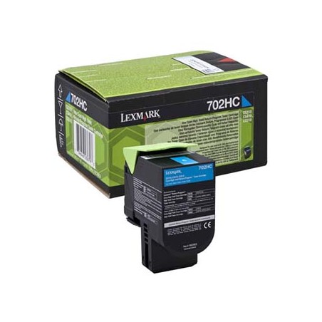 Lexmark oryginalny toner 70C2HC0, cyan, 3000s, high capacity, return
