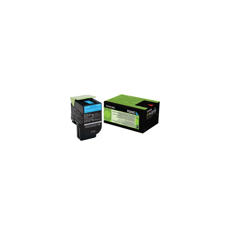 Lexmark oryginalny toner 70C2XC0, cyan, 4000s, extra duża pojemność, return