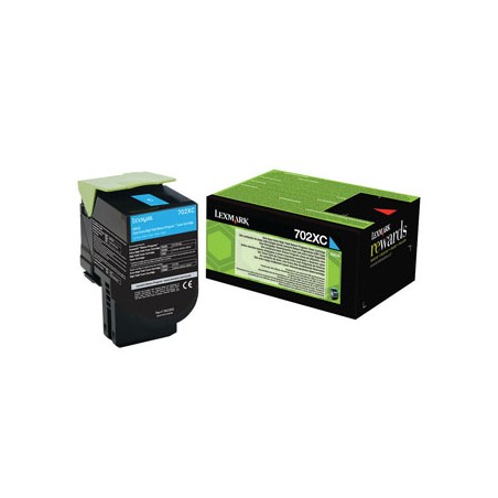 Lexmark oryginalny toner 70C2XC0, cyan, 4000s, extra duża pojemność, return