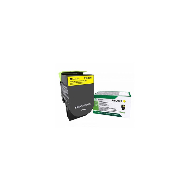 Lexmark oryginalny toner 71B20Y0, yellow, 2300s