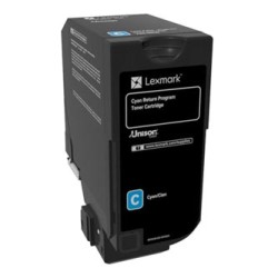 Lexmark oryginalny toner 74C20C0, 74C20C0, cyan, 3000s, return