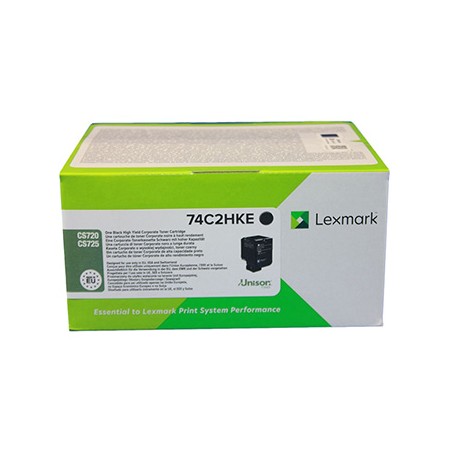 Lexmark oryginalny toner 74C2HKE, black, 20000s, high capacity, return